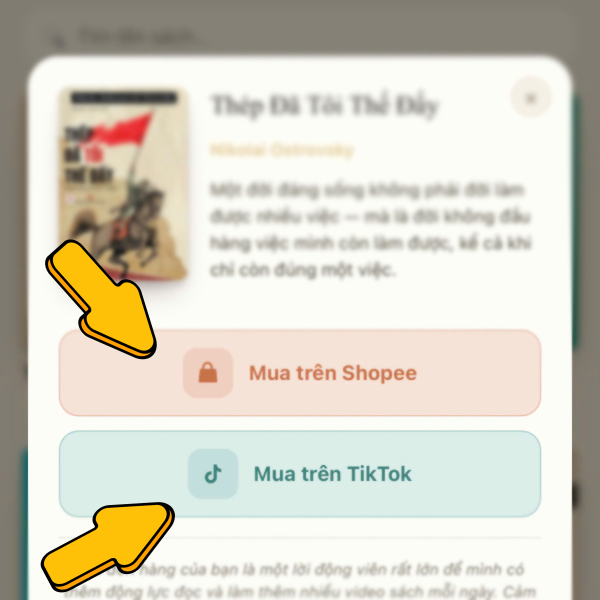 Bước 3: nhấn mua trên Shopee hoặc TikTok